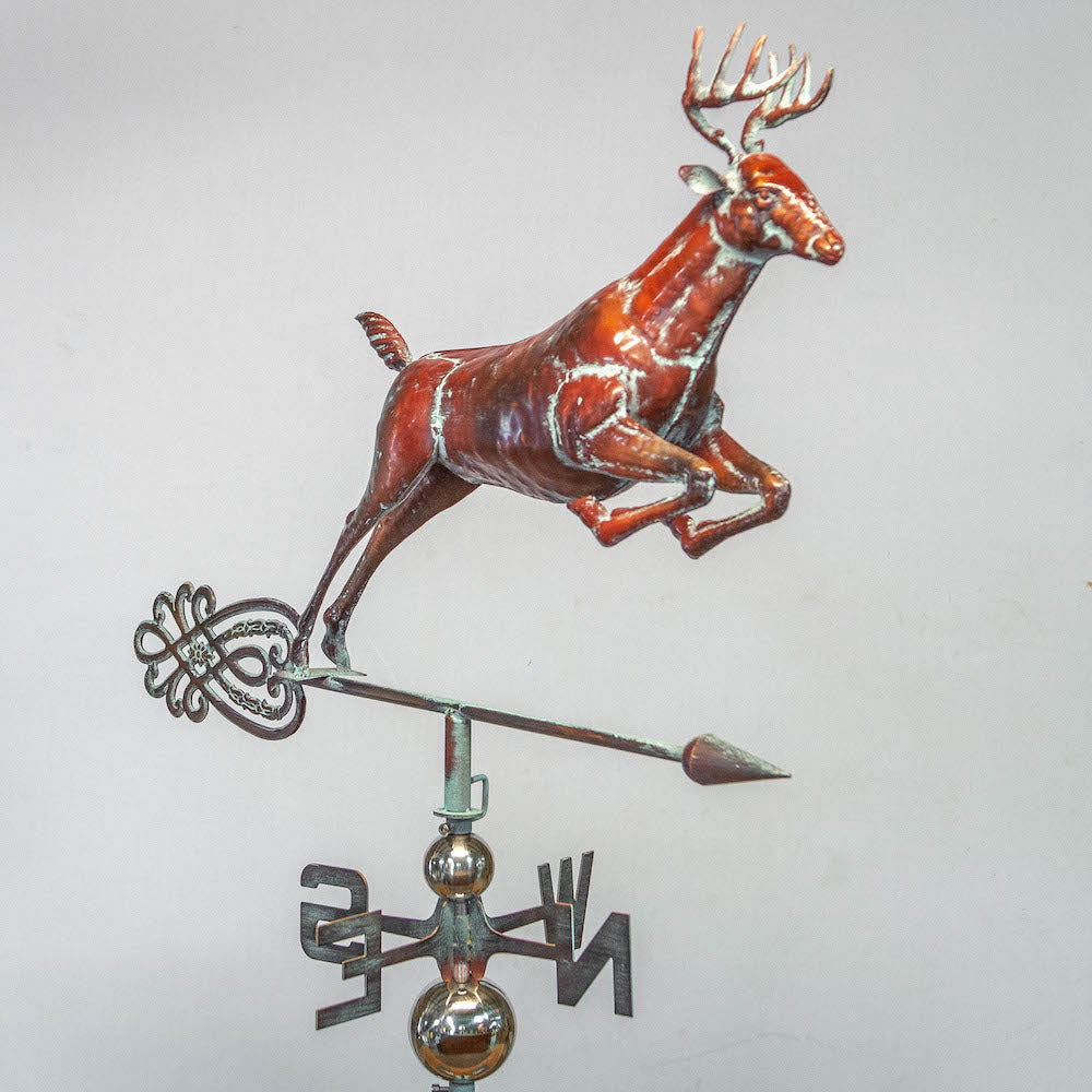3D Full Body Jumping Deer Weathervane