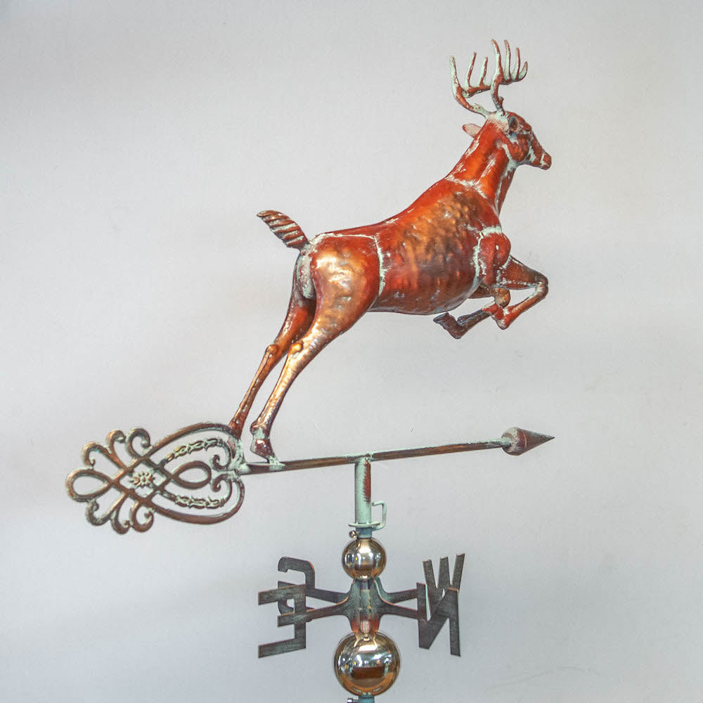 3D Full Body Jumping Deer Weathervane