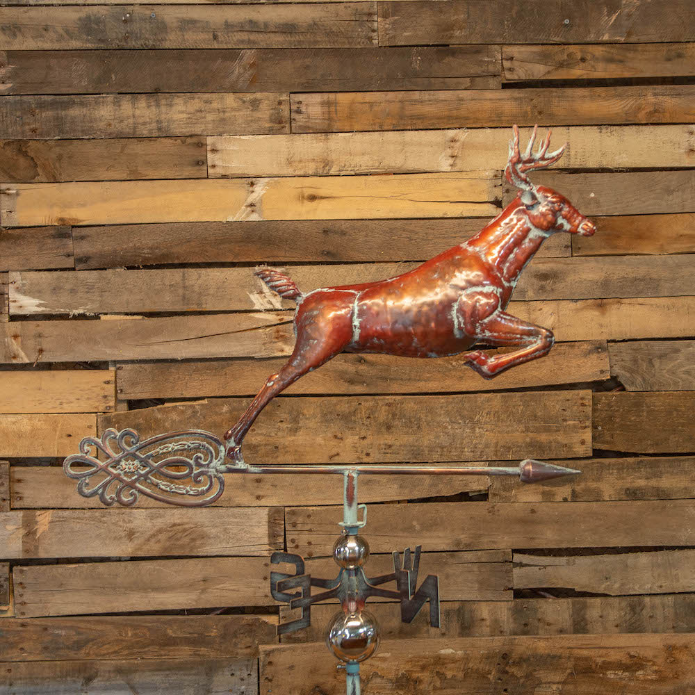 3D Full Body Jumping Deer Weathervane