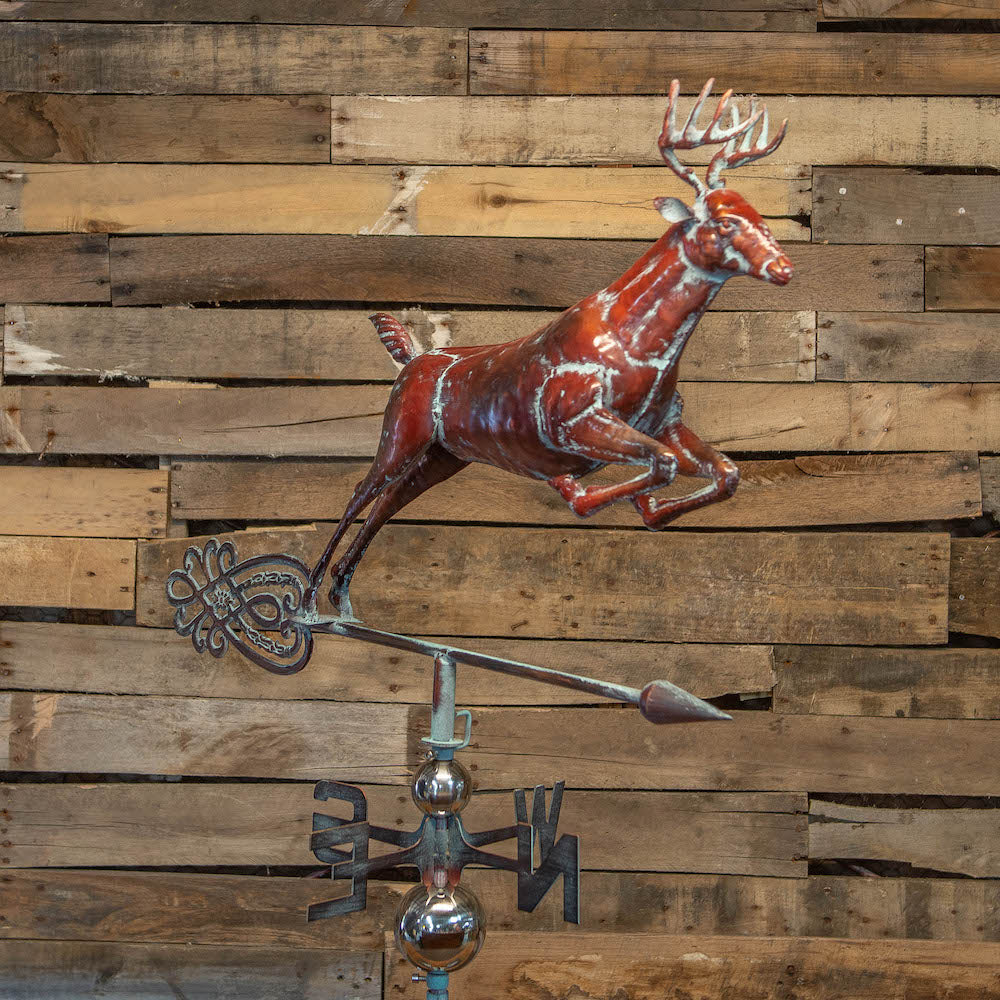 3D Full Body Jumping Deer Weathervane