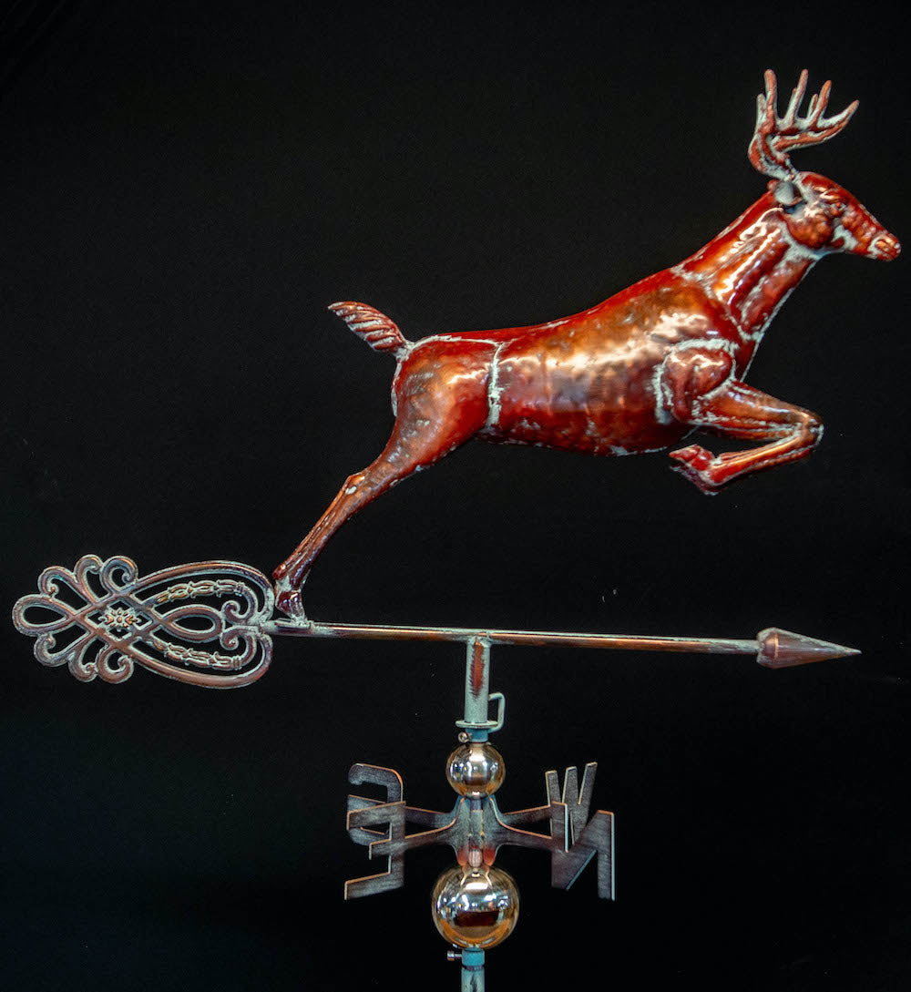 3D Full Body Jumping Deer Weathervane