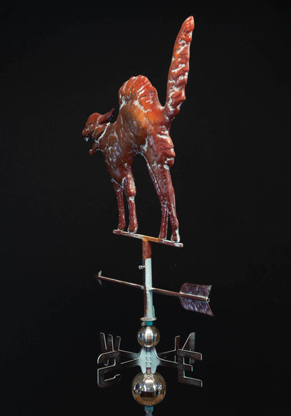 3D Hunting Cat Weathervane