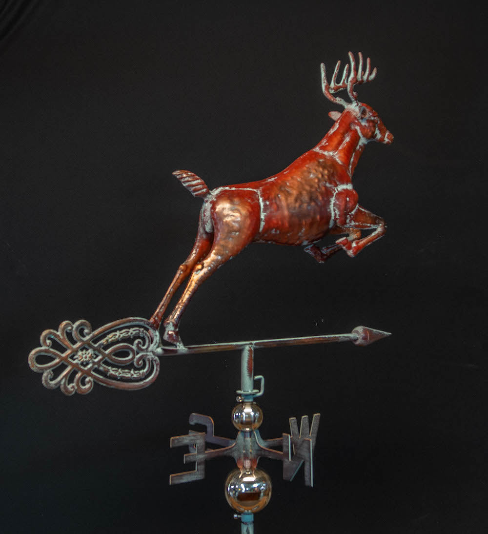3D Full Body Jumping Deer Weathervane