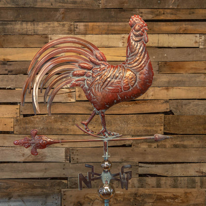 3D Full Body Crowing Rooster Weathervane